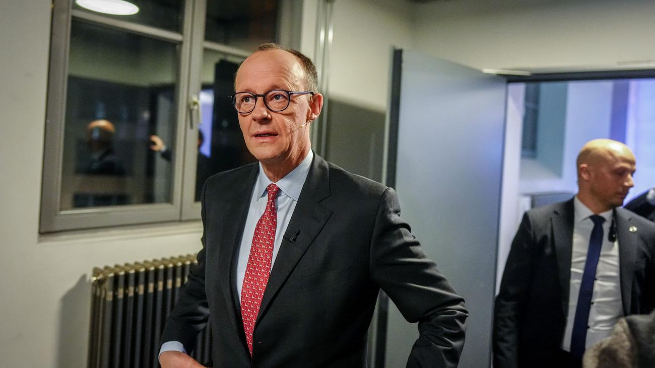 Friedrich Merz, Alice Weidel, Robert Habeck, Olaf Scholz, Bundestagswahl 2023, Wahlarena ARD