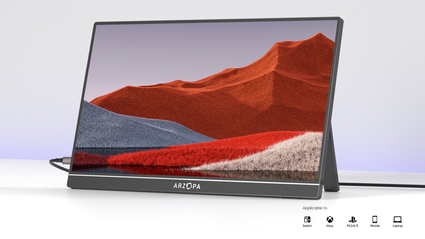 Dizüstü bilgisayar monitörü, taşınabilir monitör, Arzopa monitörü, 16.1 inç ekran, ince tasarım, hafif, ayarlanabilir açı, USB-C, Mini HDMI, Nintendo Switch uyumluluğu, uygun fiyat