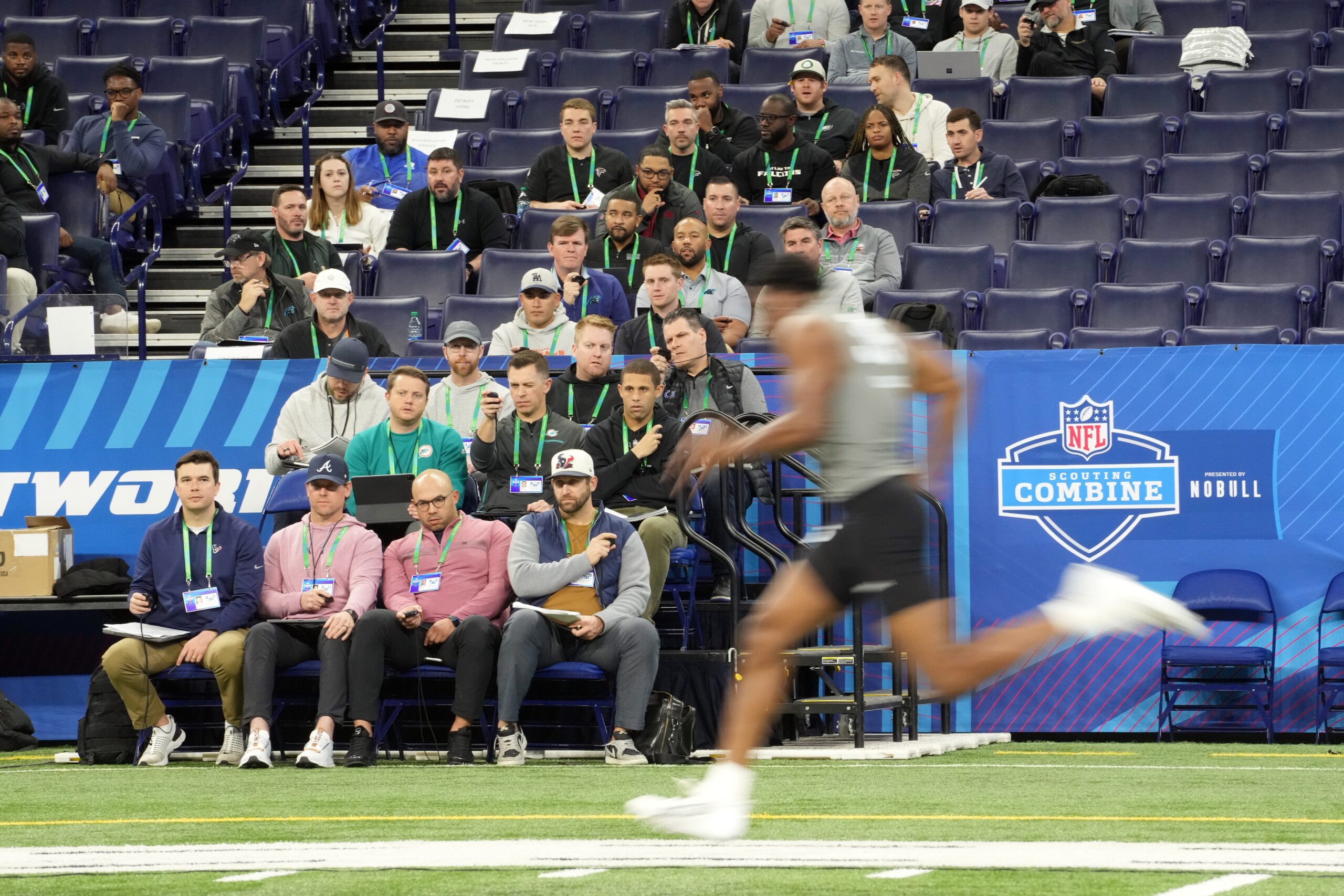 NFL Combine, 40-yard dash, hız, 2025 NFL Draft, futbol, oyuncu değerlendirme, Xavier Worthy, John Ross III, atletik testler, draft tahminleri, NFL haberleri, Amerikan futbolu, Indianapolis
