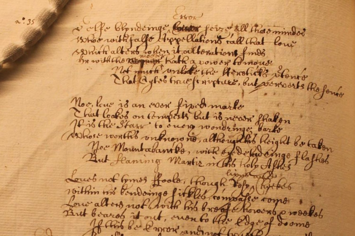 Shakespeare, Sonnet 116, William Shakespeare, Oxford Üniversitesi, Bodleian Kütüphanesi, Leah Veronese, Elias Ashmole, İngiliz Edebiyatı, 17. Yüzyıl, Henry Lawes, İngiliz İç Savaşı, Kraliyetçi, Şiir, Edebiyat, Müzik, Uyarlama, El Yazması, Edebi Keşif, Edebi Analiz, İngiliz Tarihi, Kültürel Miras, Şarkı, Aşk, Sadakat, Siyasi Tarih, Edebi Çalışma, Araştırma, Yeni Bulgu
