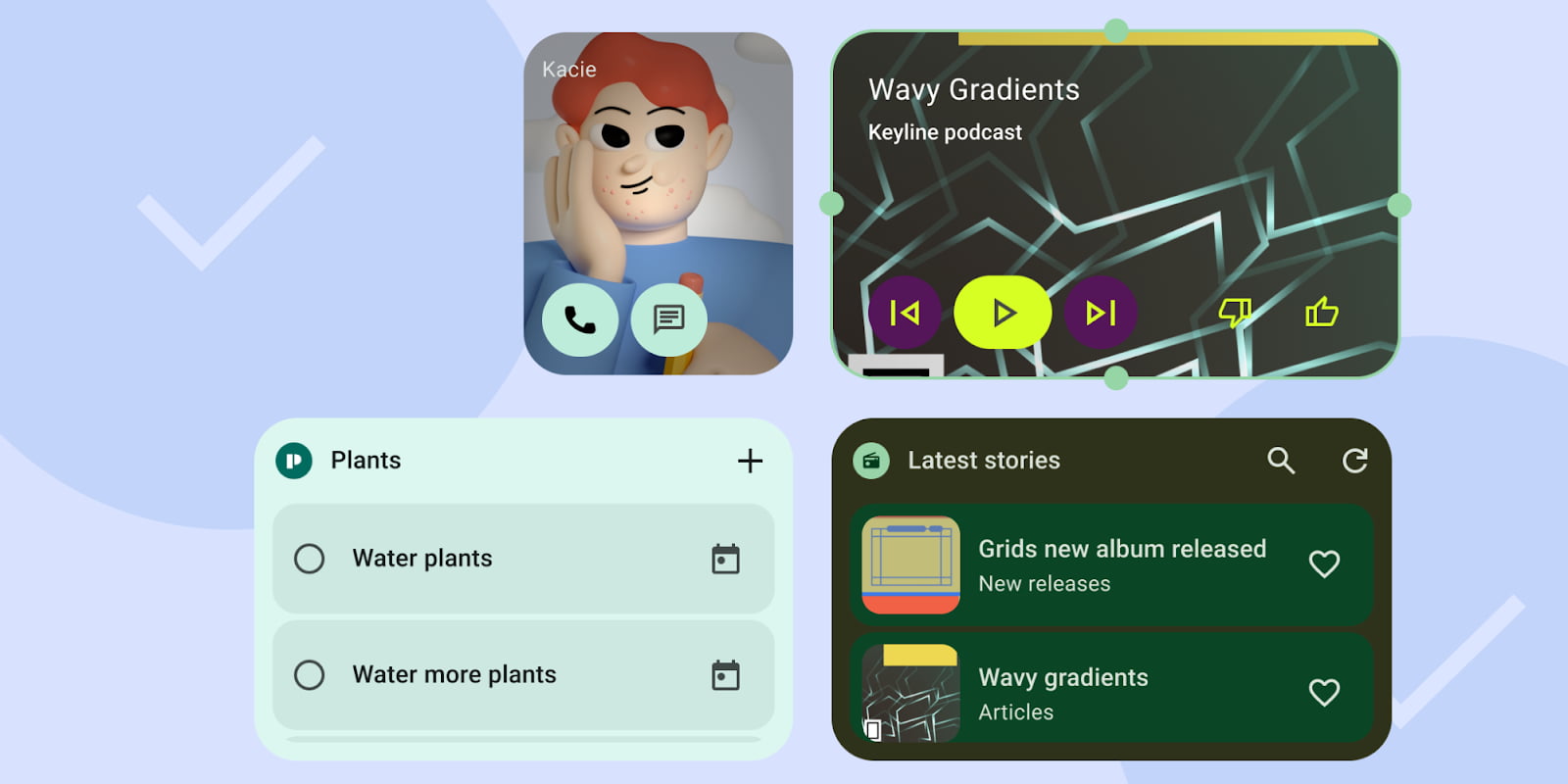 Android widget'ları, Wear OS widget'ları, Büyük Ekran widget'ları, Widget kalite katmanları, Android uygulama geliştirme, Widget tasarım ilkeleri, Widget kullanıcı deneyimi, Widget düzeni, Widget renk şemaları, Widget keşfi, Sistem uyumluluğu, Android geliştirici rehberi, Google Android, Uygulama widget'ları, Widget en iyi uygulamalar, Widget yenileme, Widget teması, Widget dinamik renk, Widget köşe yarıçapı, Widget animasyonları, Android uygulama kalitesi, Widget performans değerlendirmesi
