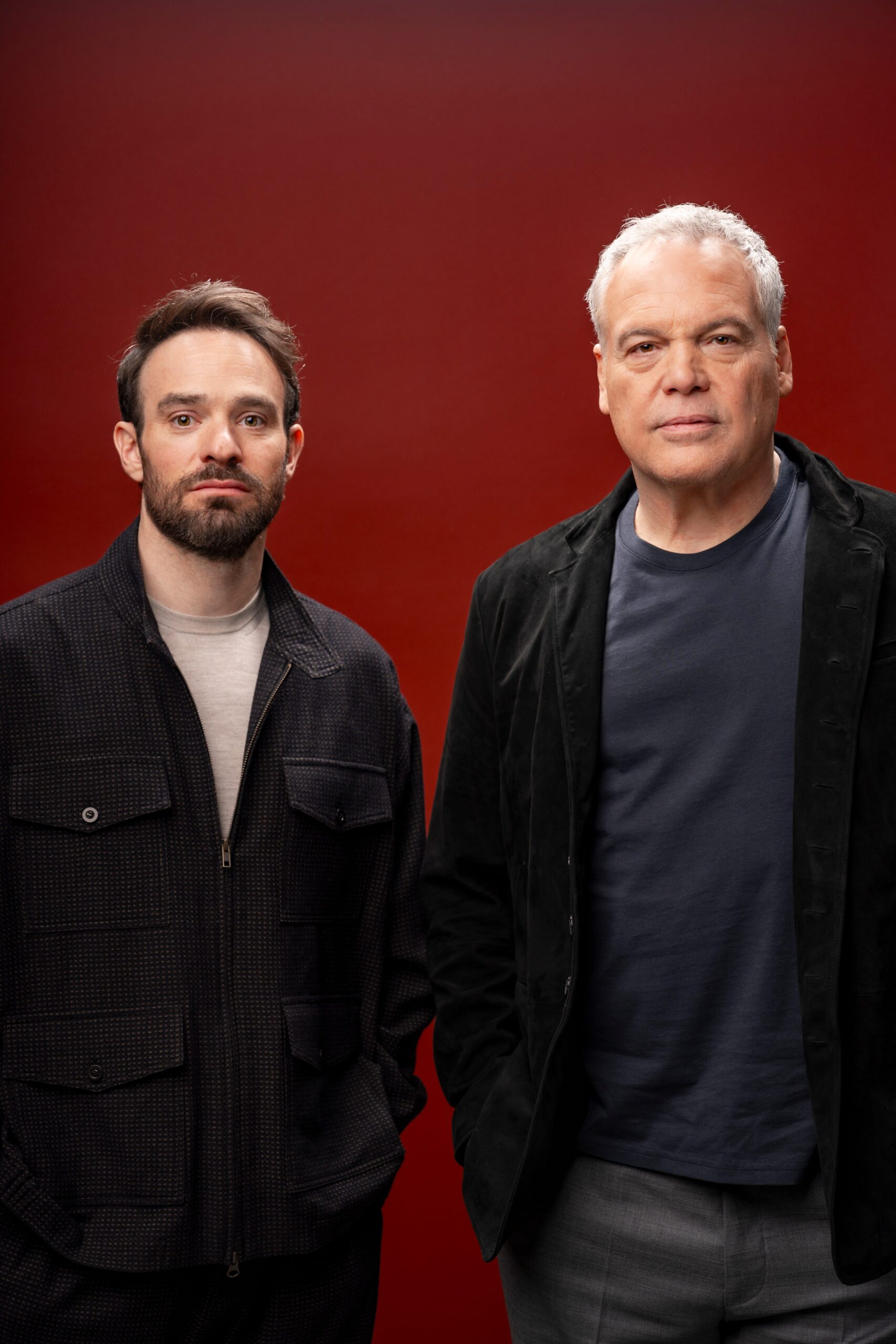Charlie Cox, Vincent D'Onofrio, Daredevil, Kingpin, Daredevil: Born Again, Marvel, MCU, Disney+, Netflix, röportaj, oyuncular, dizi, Wilson Fisk, Matt Murdock, süper kahraman, çizgi roman, yayın, eleştiri, yorum, analiz
