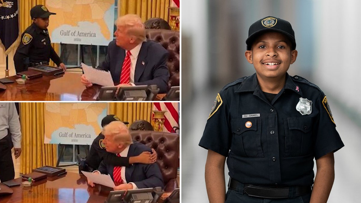 DJ Daniel, Donald Trump, Beyaz Saray, Gizli Servis, kanser, hayatta kalan, polis, fahri üye, Oval Ofis, kongre, konuşma, Teksas, Tennessee, kahraman, Fox News
