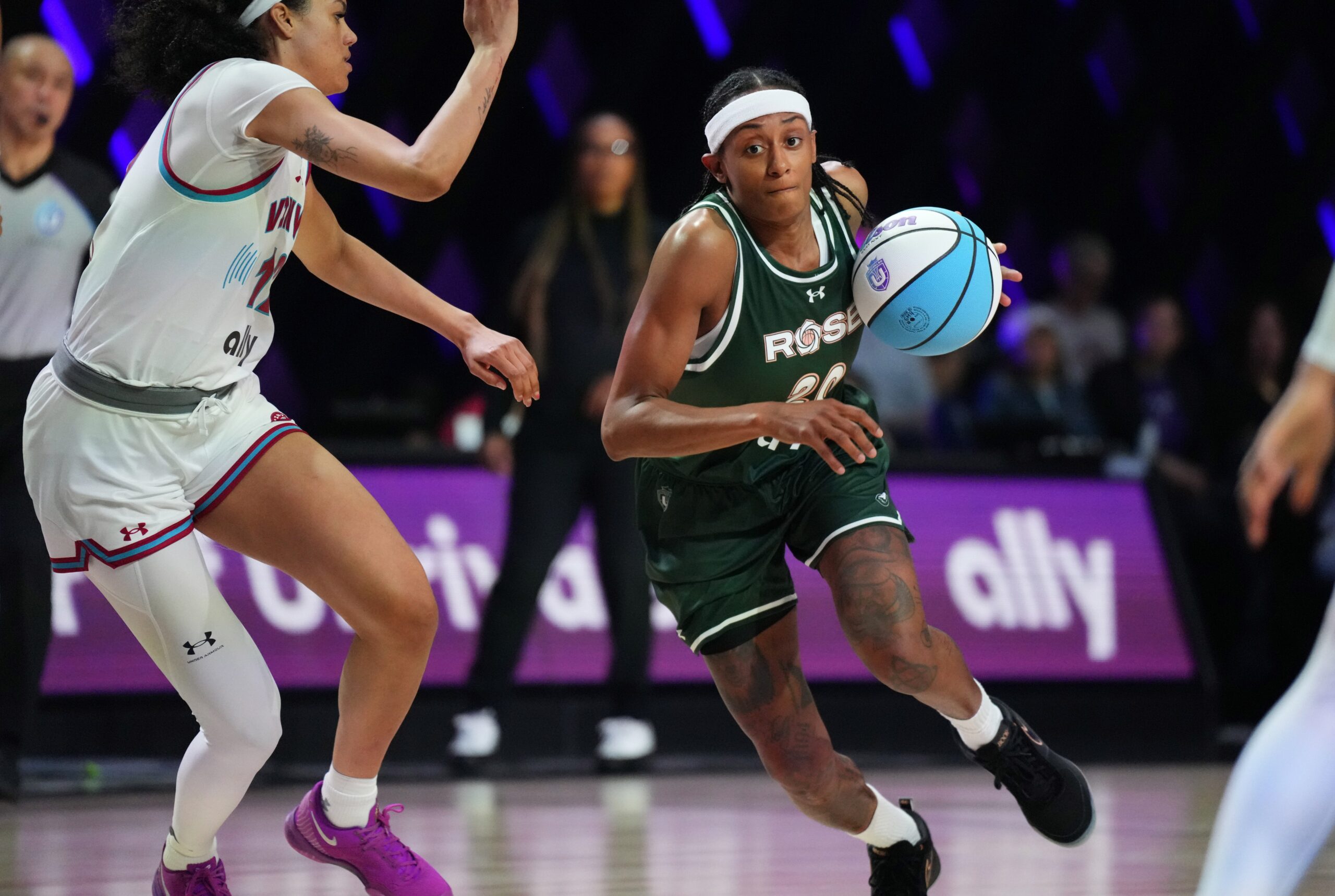 Unrivaled kadın basketbol ligi, Unrivaled playoff, Unrivaled şampiyonası, Chelsea Gray, Angel Reese, Kayla McBride, Alyssa Thomas, Napheesa Collier, Skylar Diggins-Smith, Alisha Gray, Rhyne Howard, Dearica Hamby, Lunar Owls, Rose, Laces, Vinyl, DJ Sackmann, Unrivaled MVP, kadın basketbol, WNBA, basketbol haberleri, basketbol sonuçları
