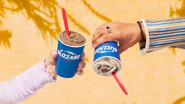 Dairy Queen, Blizzard, 85 sentlik fırsat, Yaz Menüsü, Ödüller, Üye, İndirim, Tatlı, Dondurma, Yeni lezzetler, Tanıtım, Fırsat, Dairy Queen Rewards, Mixing Bowl Mashup, Dipped Strawberry Cheesecake, Sherwood Sherb Noble, Joliet Illinois, Greta Cross
