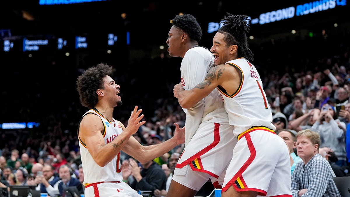 Derik Queen, Maryland Terrapins, Sweet 16, buzzer beater, Colorado State, March Madness, basketbol, NCAA turnuvası, Jalen Lake, Florida Gators, Rodney Rice, Julian Reese, Nique Clifford, Maryland basketbolu, maç özeti, son saniye basketi, spor haberleri, Fox News Spor
