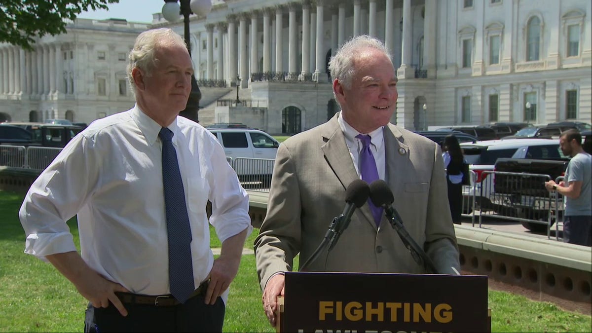 Kilmar Garcia, El Salvador, Tim Kaine, Charles Schumer, Alex Padilla, Chris Van Hollen, Donald Trump, Nayib Bukele, deportation, MS-13, human rights, sanctions, U.S. security assistance, foreign assistance law, privileged resolution, Senate vote, illegal immigration, Rachel Morin, Maryland, ICE arrests, gang member, suçlu, deportasyon
