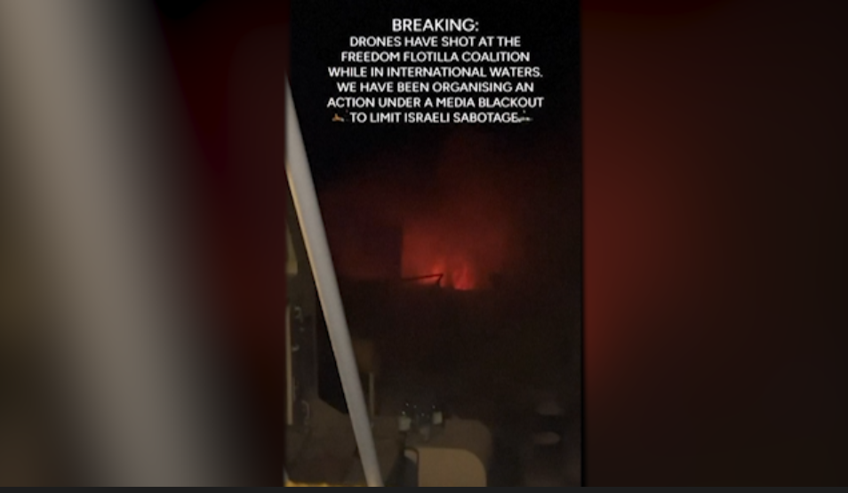 Gazze, İsrail, Özgürlük Filosu, yardım gemisi, drone saldırısı, uluslararası sular, Malta, abluka, insani yardım, savaş, Hamas, Kızılhaç, Dünya Sağlık Örgütü, insani kriz, uluslararası hukuk, ambargo, sivil gemi, ateş, hasar, aktivistler
