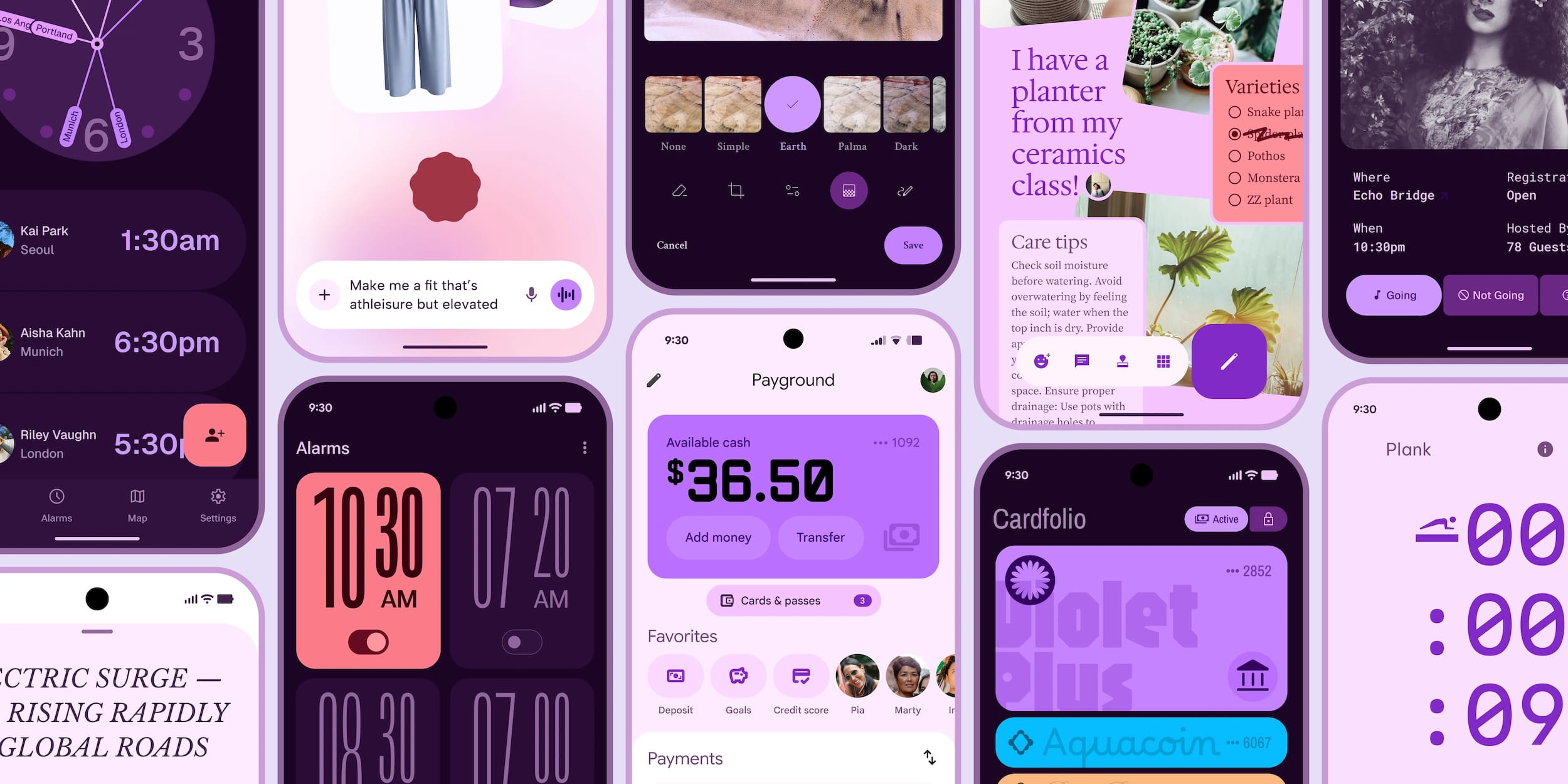 Google, Material 3 Expressive, tasarım, UI, UX, kullanıcı arayüzü, kullanıcı deneyimi, uygulama tasarımı, mobil tasarım, tasarım sistemi, renk, şekil, hareket, marka, coolness, araştırma, Google Clock, Gmail
