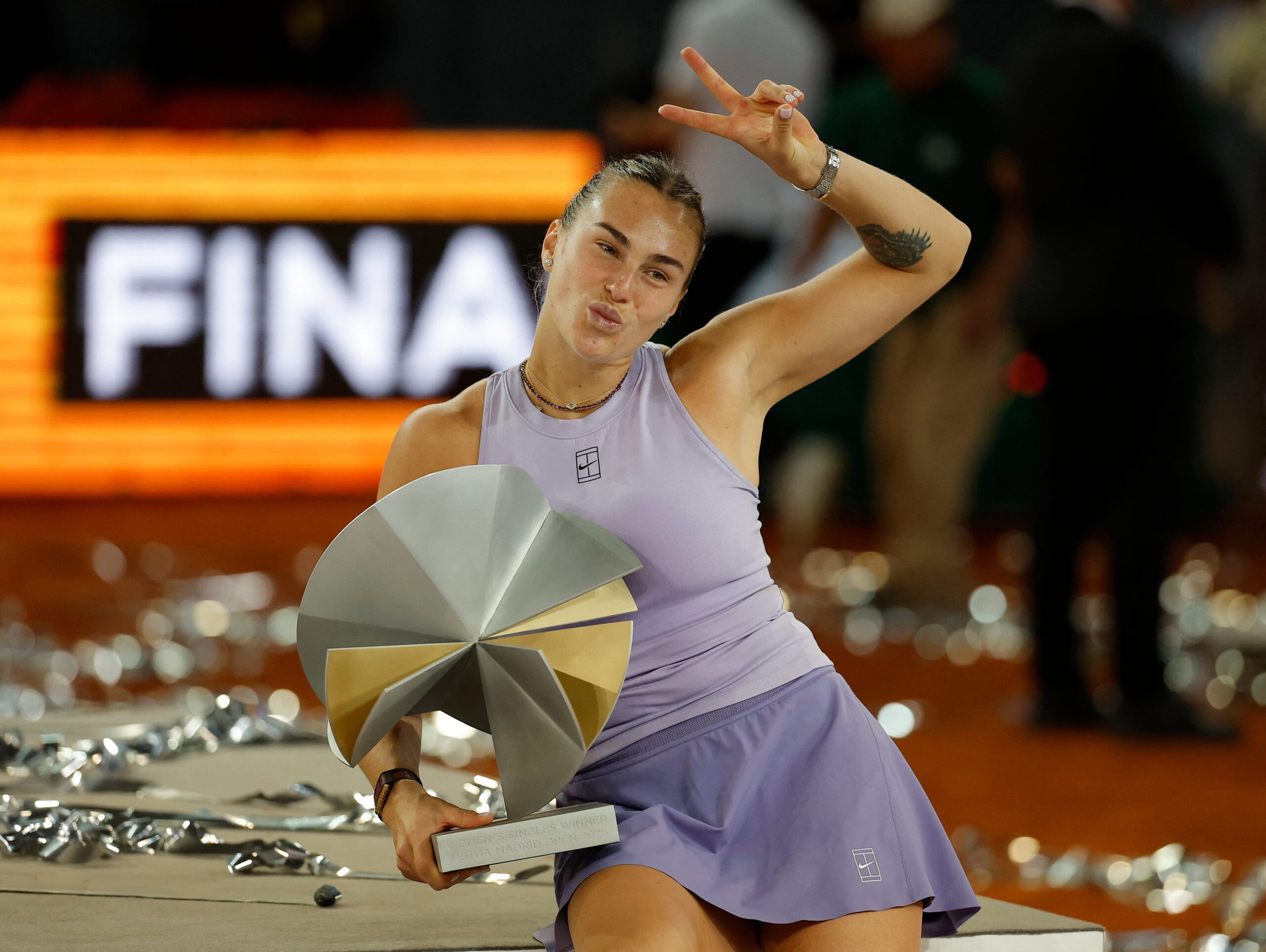 Aryna Sabalenka, Coco Gauff, Madrid Open, WTA, Tenis, Şampiyon, Final, Maç, Sonuç, Kvitova, Rekor, Sabalenka Gauff, WTA 1000, Turnuva, Şampiyonluk, Üçüncü Şampiyonluk, Aryna Sabalenka Şampiyon
