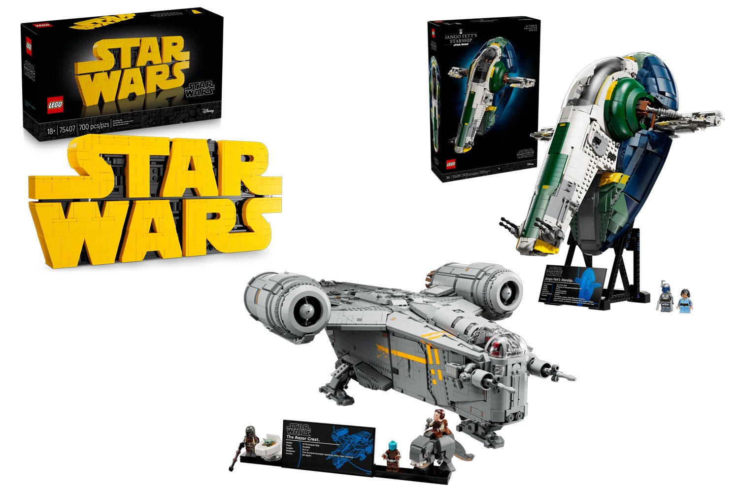 LEGO Star Wars, May the Fourth, LEGO Insiders, Razor Crest, Mandalorian, Baby Yoda, Jango Fett, Firespray-Class Starship, LEGO sets, discounts, early access, Star Wars Day, Millennium Falcon, Kamino Training Facility
