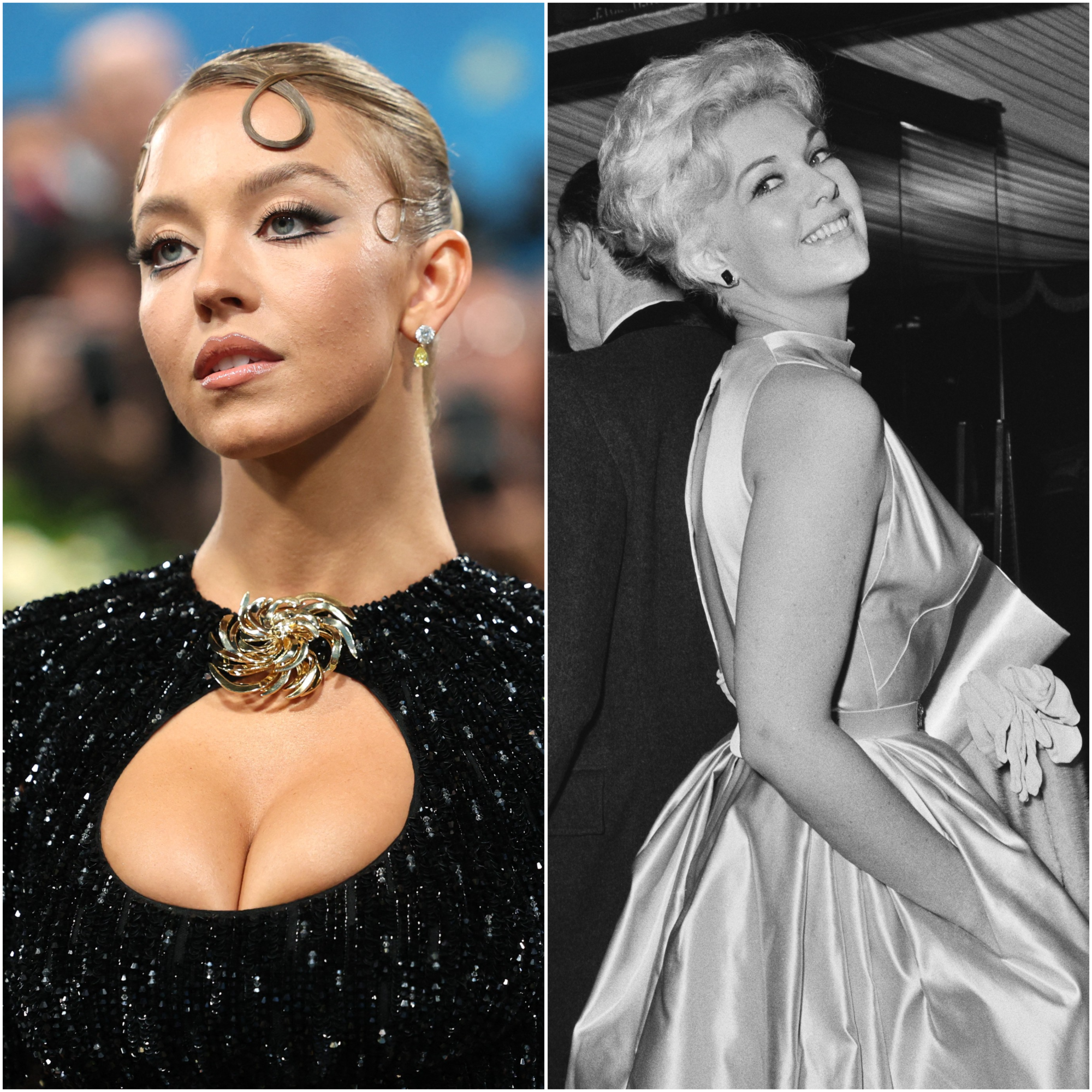Sydney Sweeney, Kim Novak, Met Gala, Miu Miu, Colman Domingo, Scandalous, Sammy Davis Jr., 1950s, The Legend of Lylah Clare, Hollywood, Biopic, Moda, Elbise, Ünlüler, Kırmızı Halı, Film, Yönetmen, Aşk Hikayesi
