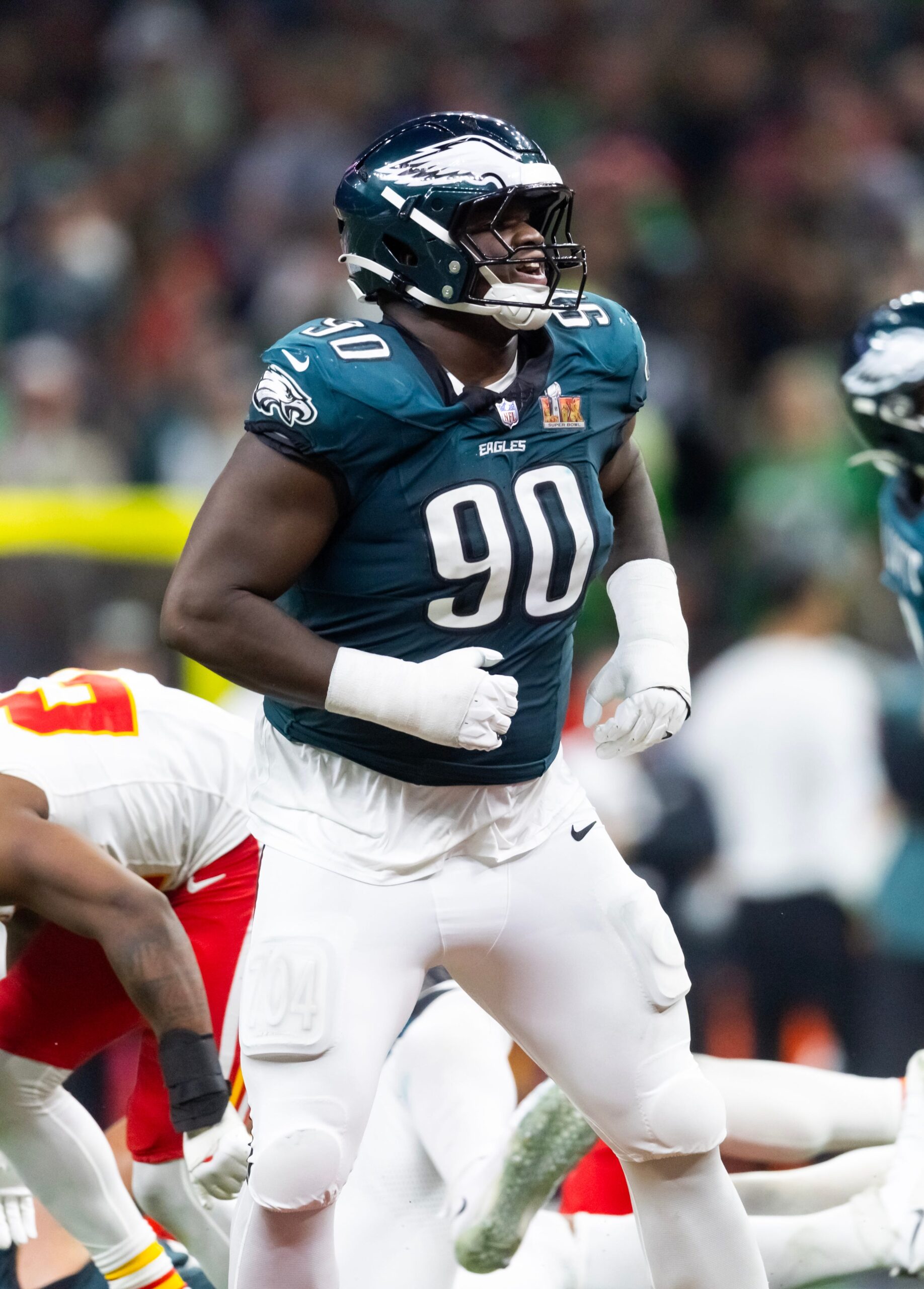 Philadelphia Eagles, Süper Kase 59, NFL, 2025 Sezonu, Maç Takvimi, Rakipler, Takaslar, Oyuncu Kayıpları, Savunma, Howie Roseman, Maaş Bütçesi, Azeez Ojularis, Jihaad Campbell, 2025 NFL Draftı, NFC East, AFC West, NFC North, Biletler, Program Yayınlama, Patrick Mahomes, Kansas City Chiefs
