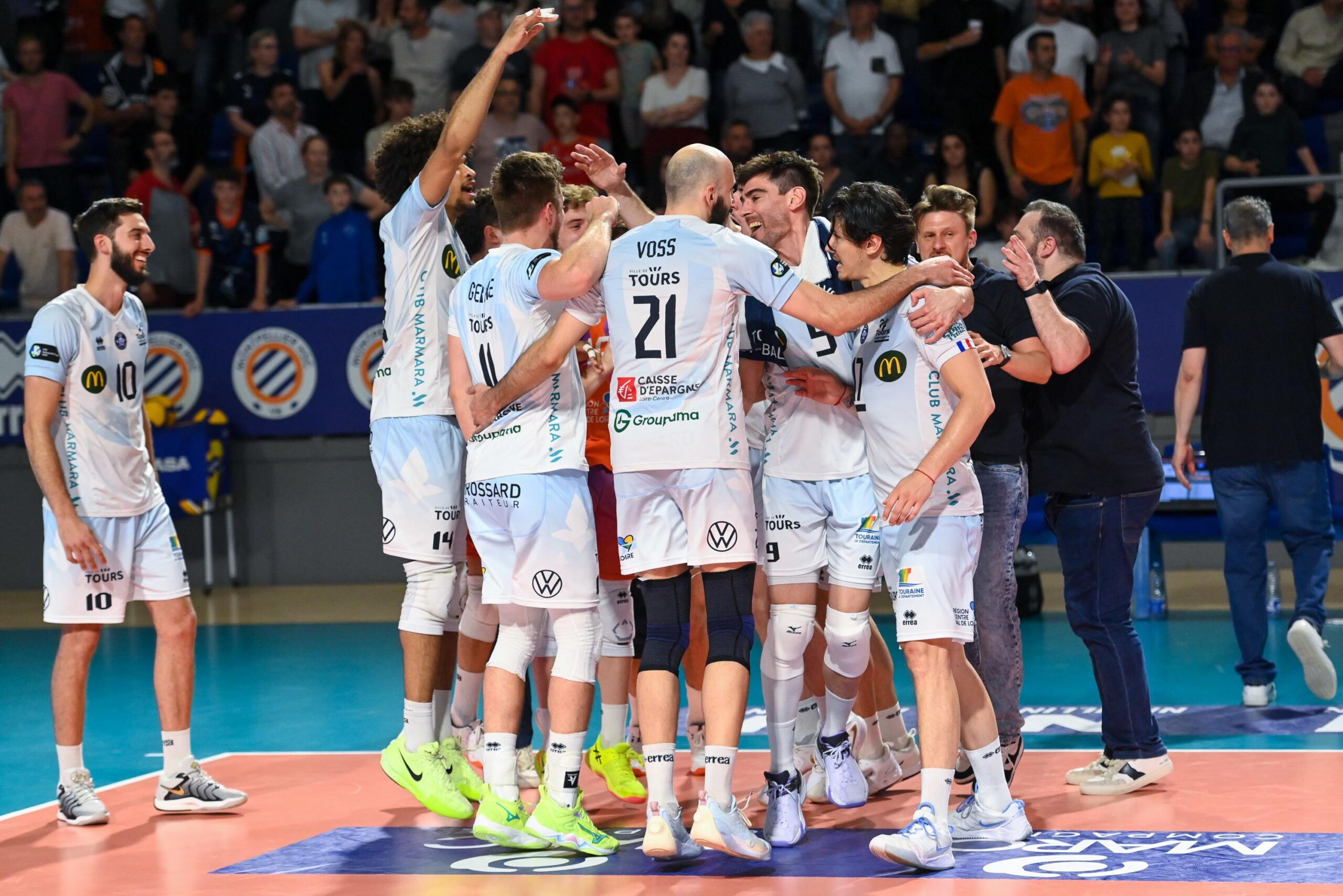 Voleybol, Fransa Şampiyonası, Tours, Montpellier, Poitiers, Final, Playoff, Leandor Nascimento, Guilherme Voss, Roland Gergye
