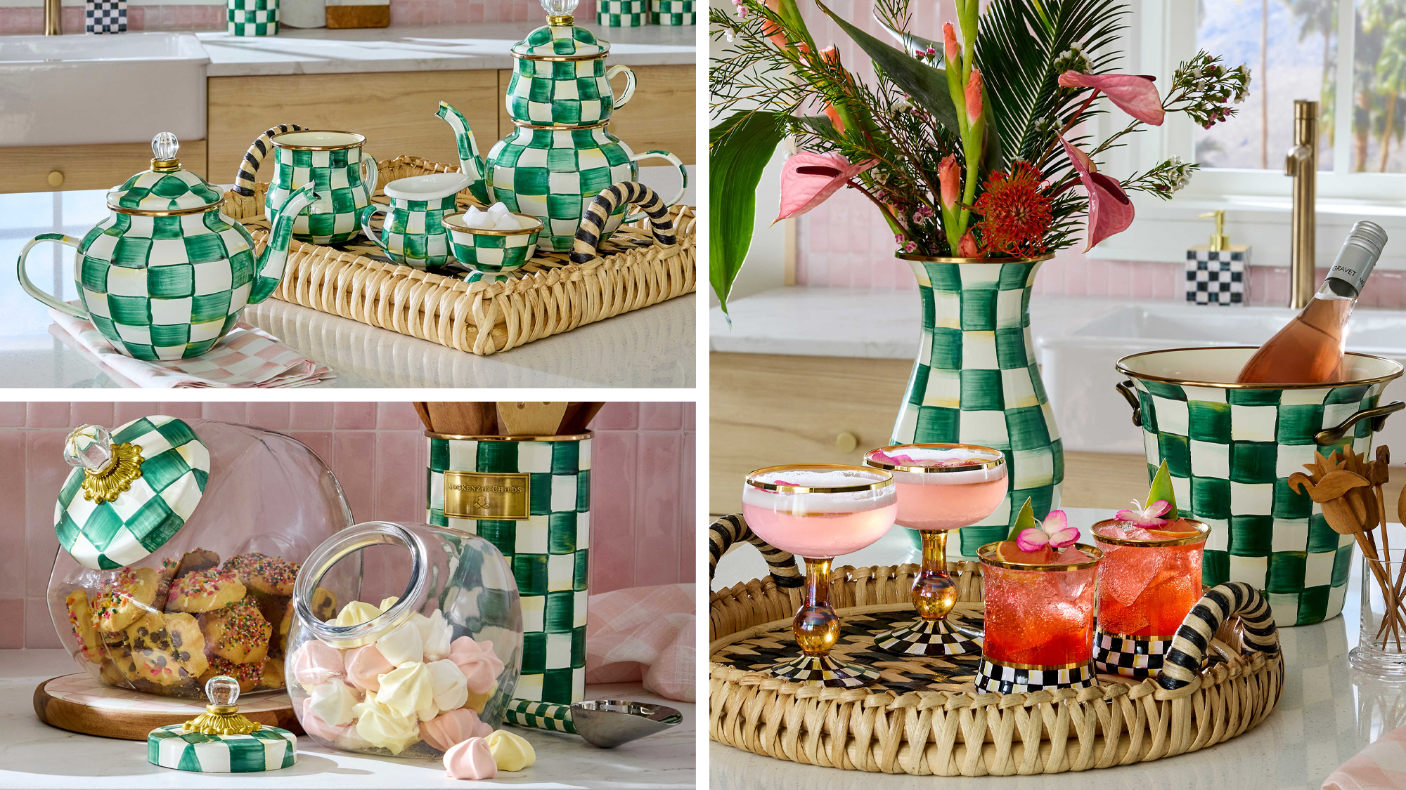 MacKenzie-Childs, Emerald Check koleksiyonu, ev dekorasyonu, seramik, el yapımı, mutfak gereçleri, sofra takımı, hediye önerileri, bahar koleksiyonu, lüks ev eşyaları, tasarım ürünler, Mothers Day, Anneler Günü, MacKenzie-Childs indirimleri, MacKenzie-Childs Türkiye
