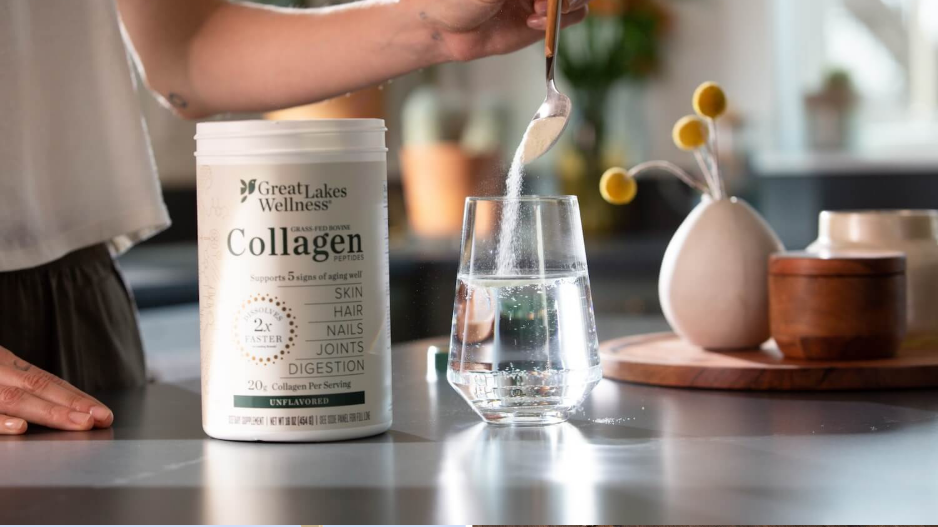 kolajen, kolajen peptitleri, takviye, anti-aging, cilt sağlığı, saç sağlığı, tırnak sağlığı, eklem sağlığı, sindirim sağlığı, Great Lakes Wellness, indirim, USATODAY20, güzellik, besin takviyesi, protein, yapısal protein, amino asitler, keratin, FDA, iGen Non-GMO, kalite, güvenlik

