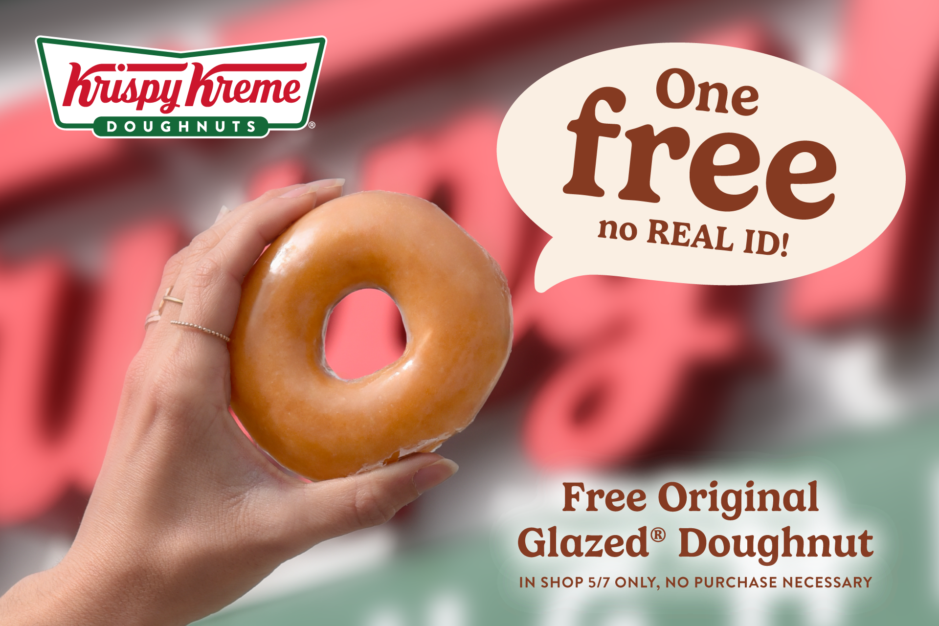Krispy Kreme, Ücretsiz donut, REAL ID, DMV, 7 Mayıs, Kampanya, Promosyon, Güvenlik, Sürücü ehliyeti, Kimlik kartı, USA TODAY, Gabe Hauari, Mary Walrath-Holdridge
