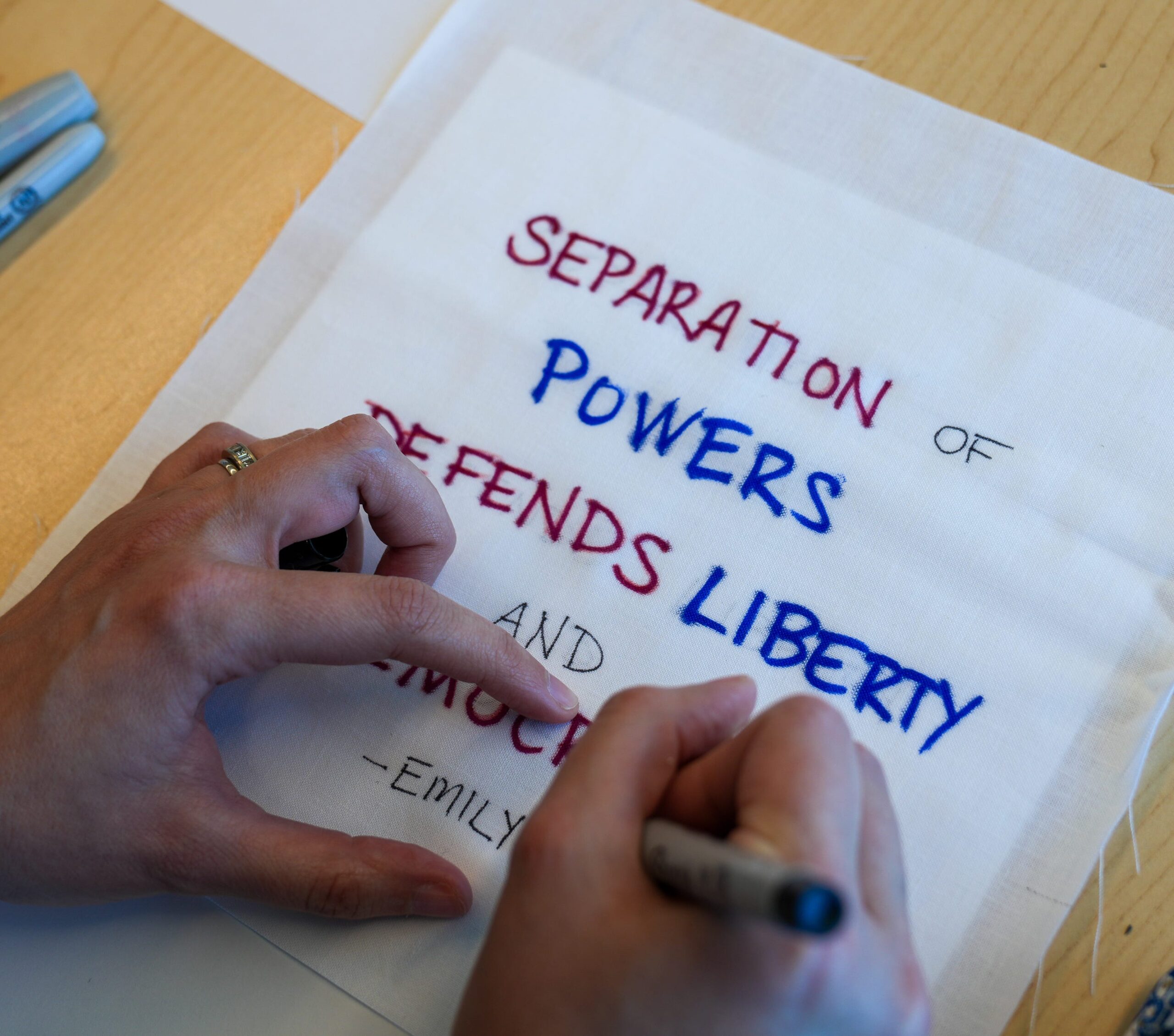 quilts, activism, political messages, women, Congress, Mormon Women for Ethical Government, Jewish Partnership for Democracy, Peace by Piece, U.S. Constitution, Denver, Highlands Ranch, Kate Waters, Carol Summers, Christina Marriott, Jillaire McMillan, Smithsonian National Quilt Collection
