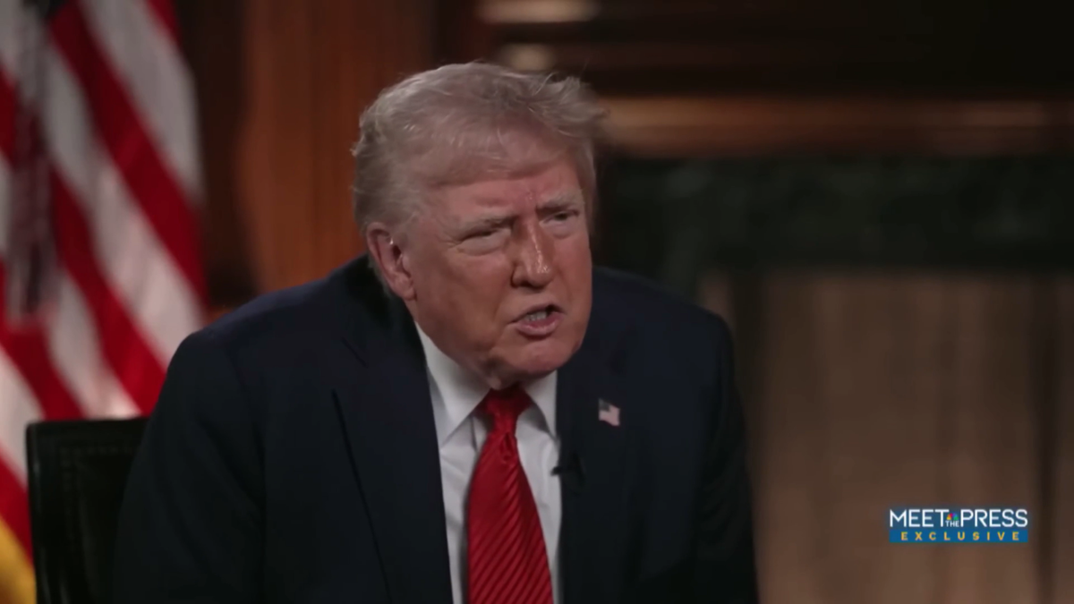 Donald Trump, Jeff Bezos, Kristen Welker, Meet the Press, tariffs, Amazon, Washington Post, CEOs, business leaders, tariff policy, trade, economics, media, politics, interview, NBC News, consumer prices

