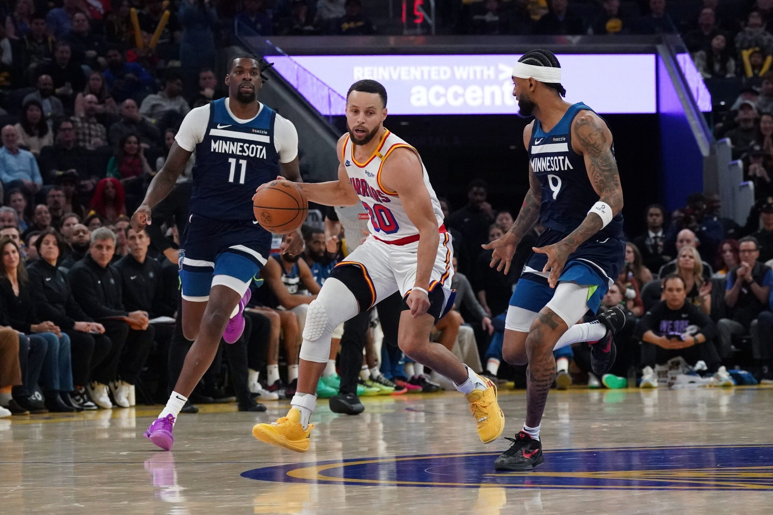 Stephen Curry, Anthony Edwards, Jimmy Butler, Draymond Green, Rudy Gobert, Golden State Warriors, Minnesota Timberwolves, 2025 NBA playoffs, Western Conference semifinals, NBA predictions, NBA odds, Game 1, series preview, Lakers upset, Rockets upset, Julius Randle, Naz Reid, BetMGM, Sling TV, Max, NBA schedule
