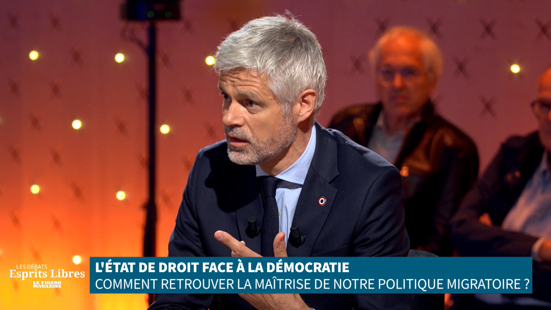 Laurent Wauquiez, Le Figaro TV, Esprits Libres, Alexandre Devecchio, Sağ Cumhuriyetçi, Meclis, göç politikası, Bruno Retailleau, LR başkanlığı, Emmanuel Macron, François Bayrou, vergi, Mathieu Bock-Coté, hukuk devleti, Robert Badinter, siyasi kriz, sağ, Fransa, politika
