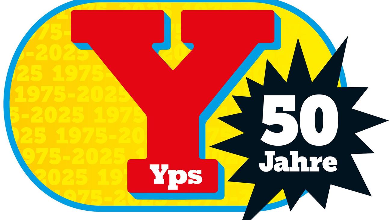 Yps, dergi, yıldönümü, özel sayı, Egmont Ehapa, çizgi roman, Batı Almanya, oyuncak, sürpriz, gimmick, Duden, tarih öncesi kabuklular, hile kutusu, dedektif gözlüğü, nostalji, çocukluk, Jörg Risken, tiraj, yeniden basım, meta anahtar kelimeler
