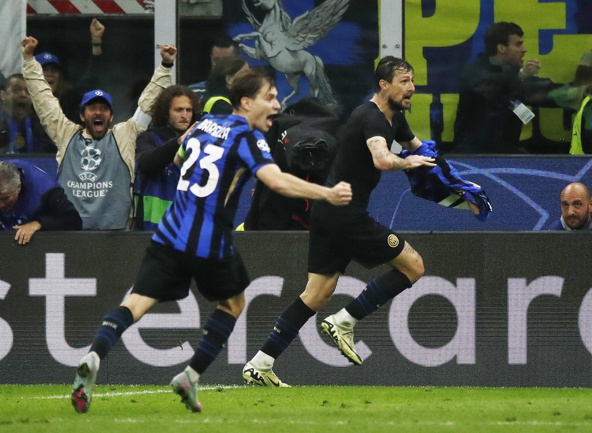 FC Barcelone, Inter Milan, Şampiyonlar Ligi, Yarı Final, Uzatmalar, Lautaro Martinez, Hakan Çalhanoglu, Eric Garcia, Dani Olmo, Raphinha, Francesco Acerbi, Paris SG, Arsenal, Maç Özeti, Goller, Futbol
