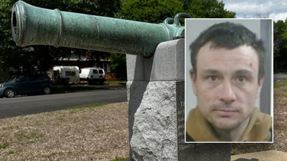 Kansas, Wichita, cannon theft, historic cannon, Gordon Pierce III, drug money, meth, Sedgwick County Jail, crime, arrest, KAKE News, court documents, homeless man, Chevrolet Tahoe, Sawzall, aggravated criminal damage to property, possession of drug paraphernalia, Stepheny Price, Fox News Digital
