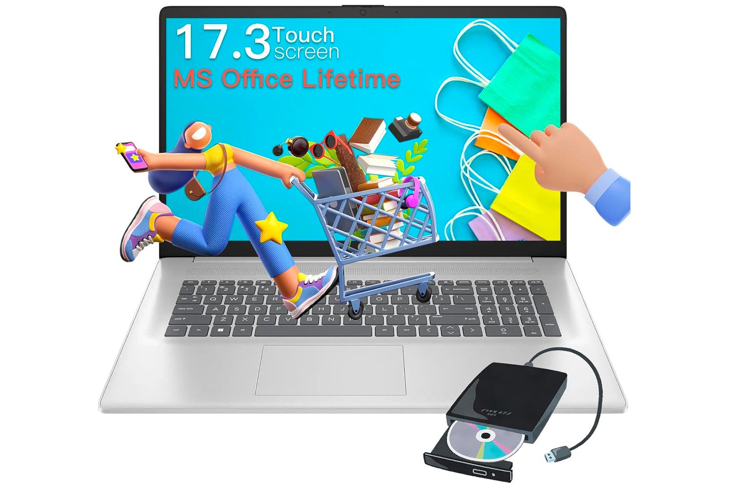 HP 17 inç dizüstü bilgisayar, dokunmatik ekranlı dizüstü, Amazon fırsatları, dizüstü bilgisayar indirimi, Ryzen 5 7530U, 32GB RAM, 1TB SSD, Windows 11 Pro, Microsoft Office ömür boyu, CD/DVD sürücüsü, uygun fiyatlı dizüstü, en iyi dizüstü bilgisayar fırsatları, yüksek performanslı dizüstü, dizüstü bilgisayar incelemesi
