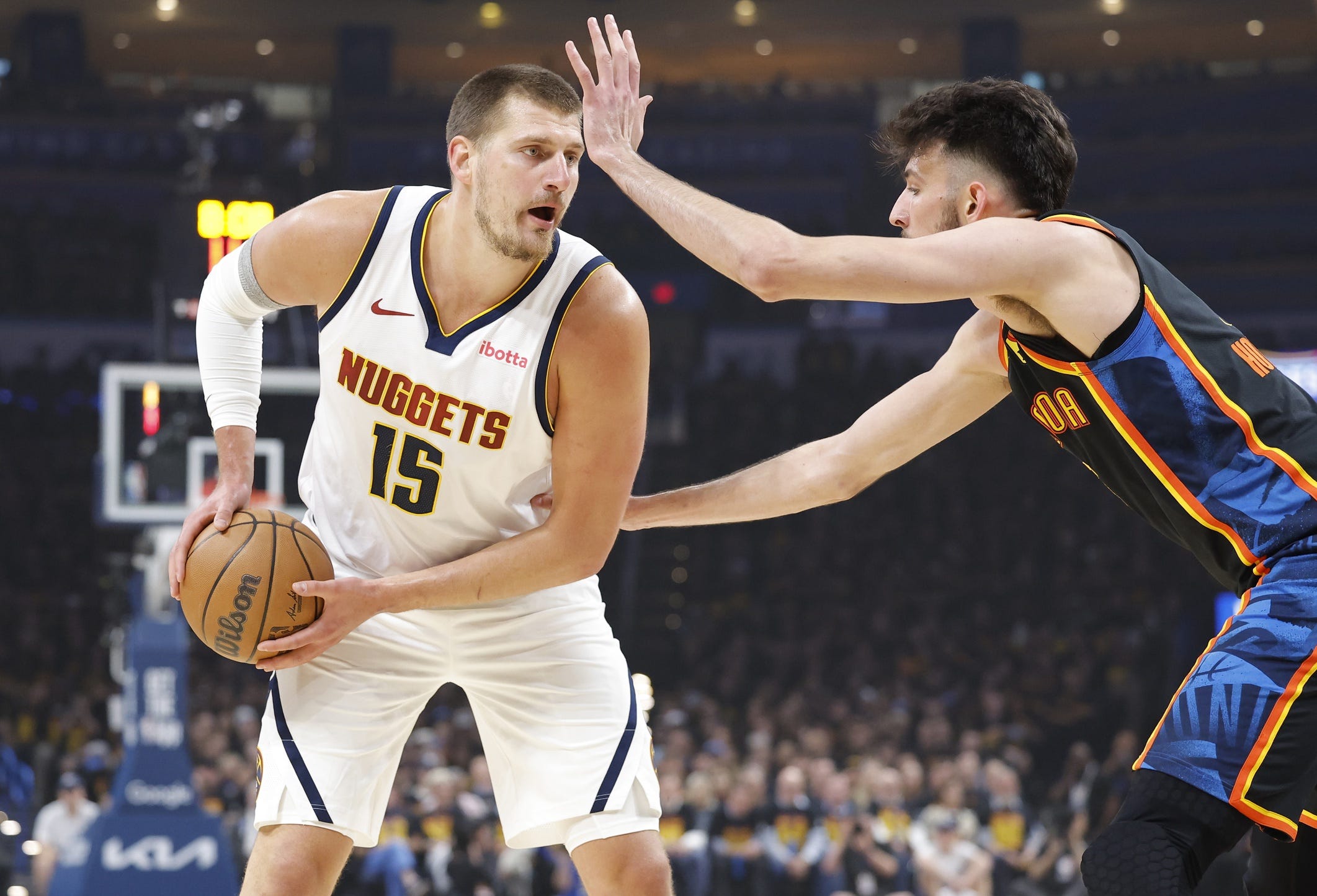 NBA Playoffları, 2025, Denver Nuggets, Oklahoma City Thunder, Nikola Jokic, Shai Gilgeous-Alexander, Playoff Serisi, Batı Konferansı, Yarı Final, Maç 2, Yayın Saati, Paycom Center, Sling, Basketbol, Canlı İzle, Özet, Puan Durumu, MVP, Aaron Gordon, Tahminler, İddaa Oranları, Sonuçlar, Haberler
