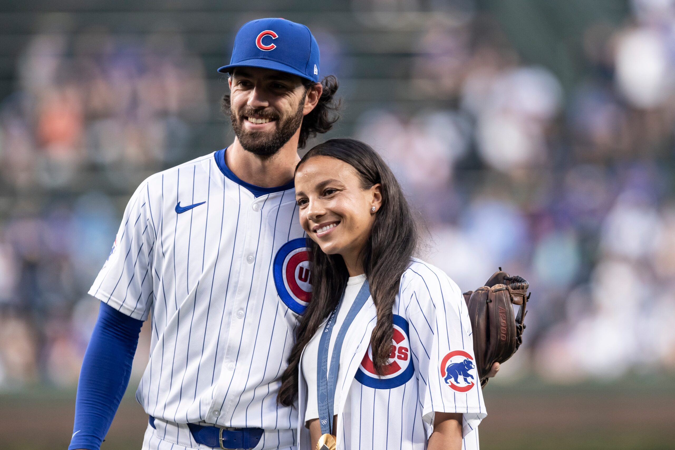 Mallory Swanson, Dansby Swanson, USWNT, Chicago Cubs, hamilelik, sporcu çift, futbol, beyzbol, Olimpiyatlar, altın madalya, Chicago Stars FC, NWSL, USA Today
