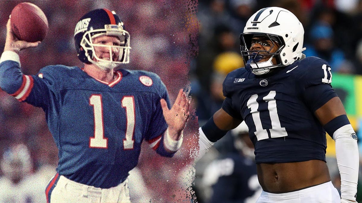 Phil Simms, Abdul Carter, New York Giants, jersey number, retired number, NFL Draft, Chris Simms, Deidre Simms, Diana Simms, Lawrence Taylor, Malik Nabers, Ray Flaherty, Warren Moon, Cam Ward, Tennessee Titans, family debate, number 11, number 56, jersey controversy, Fox News Sports, PFT Live
