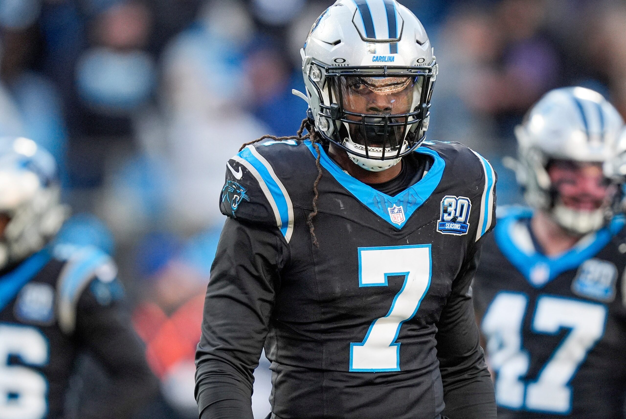 Jadeveon Clowney, NFL, Carolina Panthers, transfer, 2025 season, free agent, Commanders, Lions, Ravens, Bengals, Giants, Dave Canales, Jonathon Brooks, Nic Scourton, Princely Umanmielen, Dorance Armstrong, Deatrich Wise, Aidan Hutchinson, Marcus Davenport, Tyleik Williams, Mike Green, Shemar Stewart, Trey Hendrickson, Brian Daboll, Joe Schoen, Abdul Carter, transfer speculations, player analysis, team needs, edge rusher, NFL Draft, NFL News
