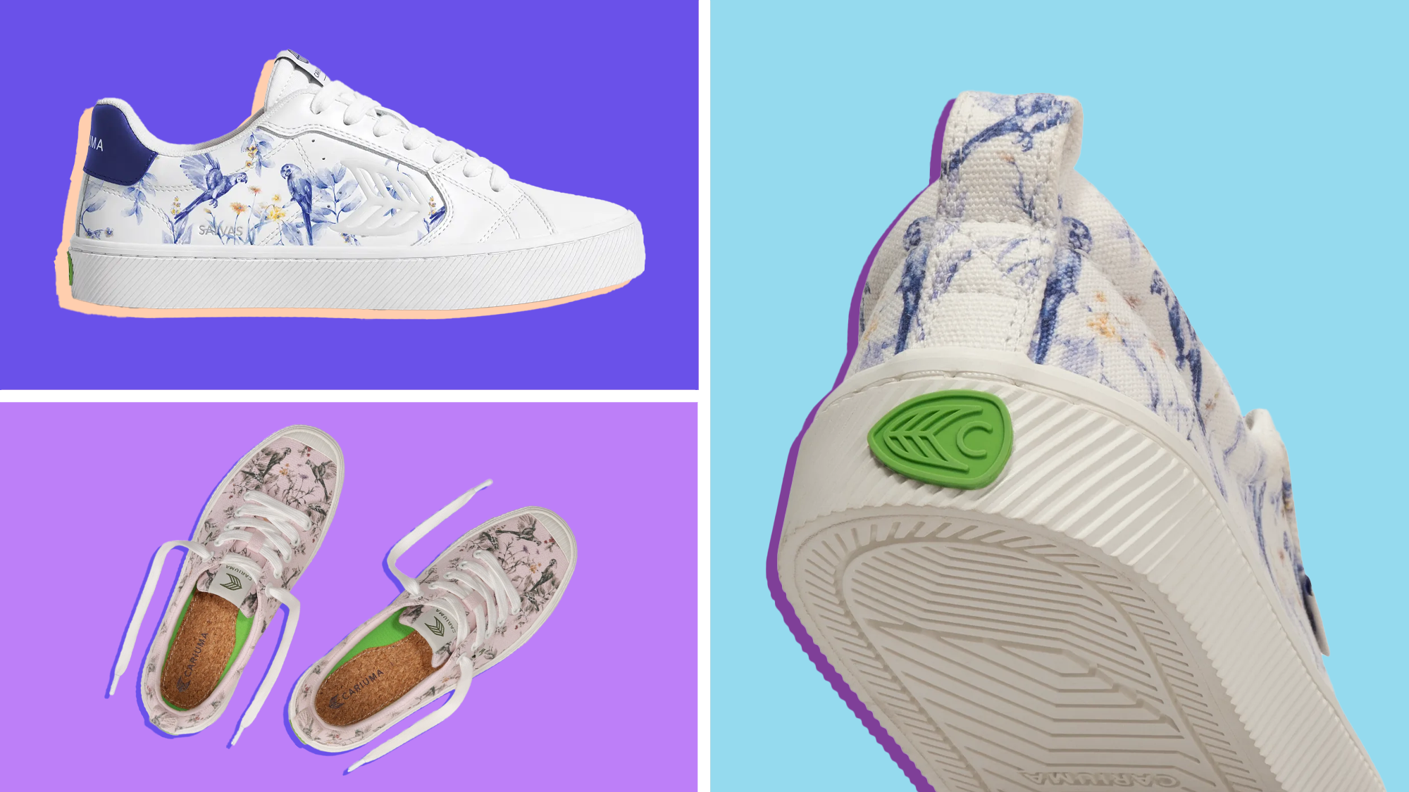 Cariuma, Parrot Print, Sürdürülebilir Ayakkabı, Etik Moda, Organik Pamuk, Doğal Kauçuk, OCA Low, Salvas, Brezilya Biyoçeşitliliği, Pastel Renkler, Lilac, Haki, Beyaz Deri, Ön Sipariş, 2025 Earth Month, Kadın Ayakkabıları, Erkek Ayakkabıları, Ücretsiz İade, Ücretsiz Değişim, Ekolojik Alışveriş, Sürdürülebilirlik Misyonu, Jamie Mizrahi, Toms, En Rahat Ayakkabı
