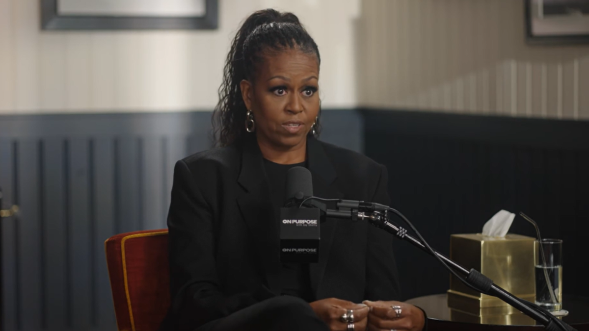 Michelle Obama, Tina Knowles, podcast, IMO with Michelle Obama & Craig Robinson, parenting, friendship, kids, children, Malia Obama, Sasha Obama, gratitude, appreciation, Beyoncés mom, Julie Banderas, Trump administration, immigrants, guidance, advice, family, relationships
