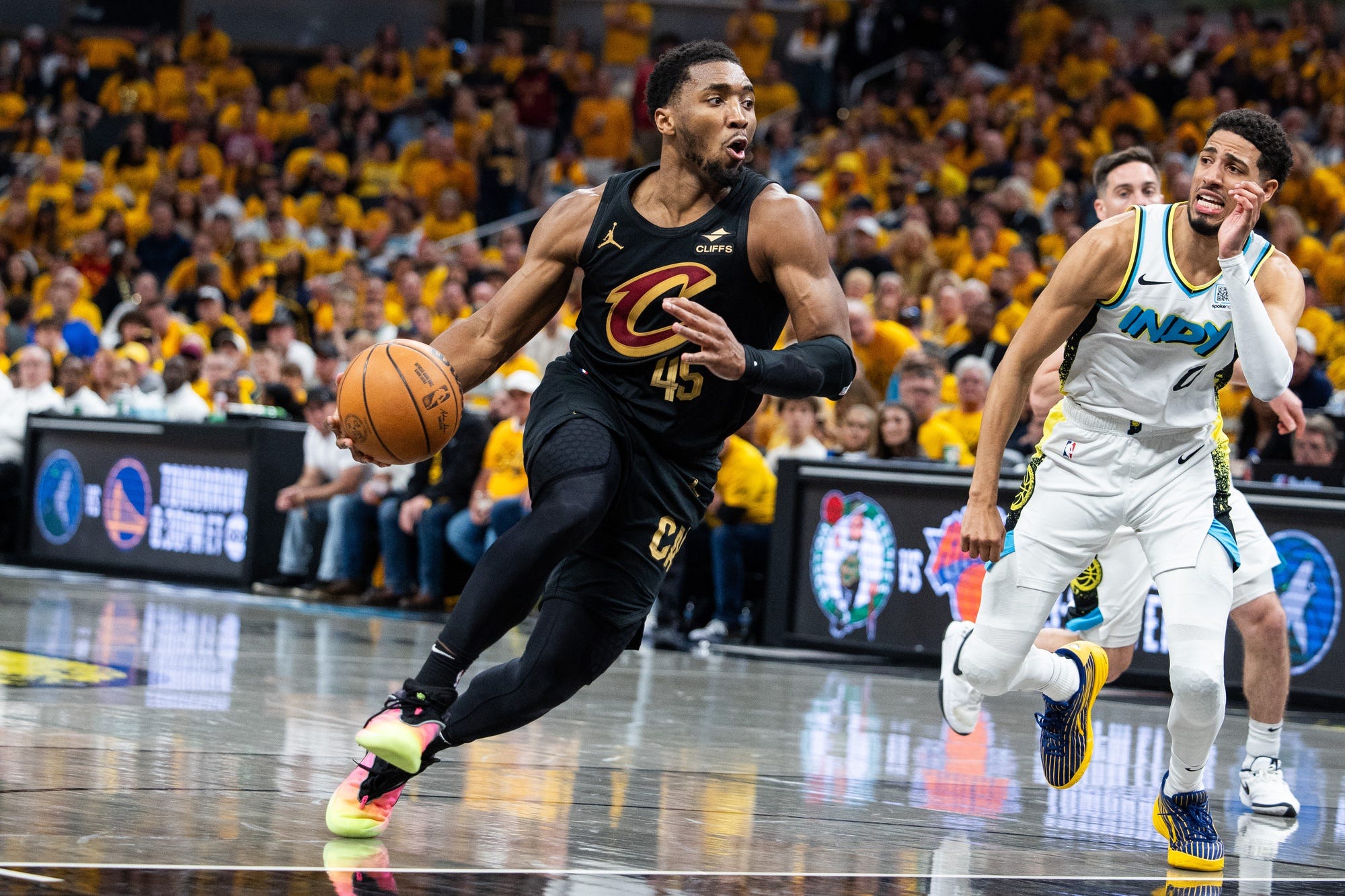 NBA playoff'ları, 2025 NBA, Cleveland Cavaliers, Indiana Pacers, Cavaliers-Pacers, Doğu Konferansı yarı finalleri, Donovan Mitchell, Max Strus, Bennedict Mathurin, NBA playoff takvimi, NBA skorları, Gainbridge Fieldhouse, NBA yayın akışı, FuboTV, NBA izleme, basketbol, playofflar, spor
