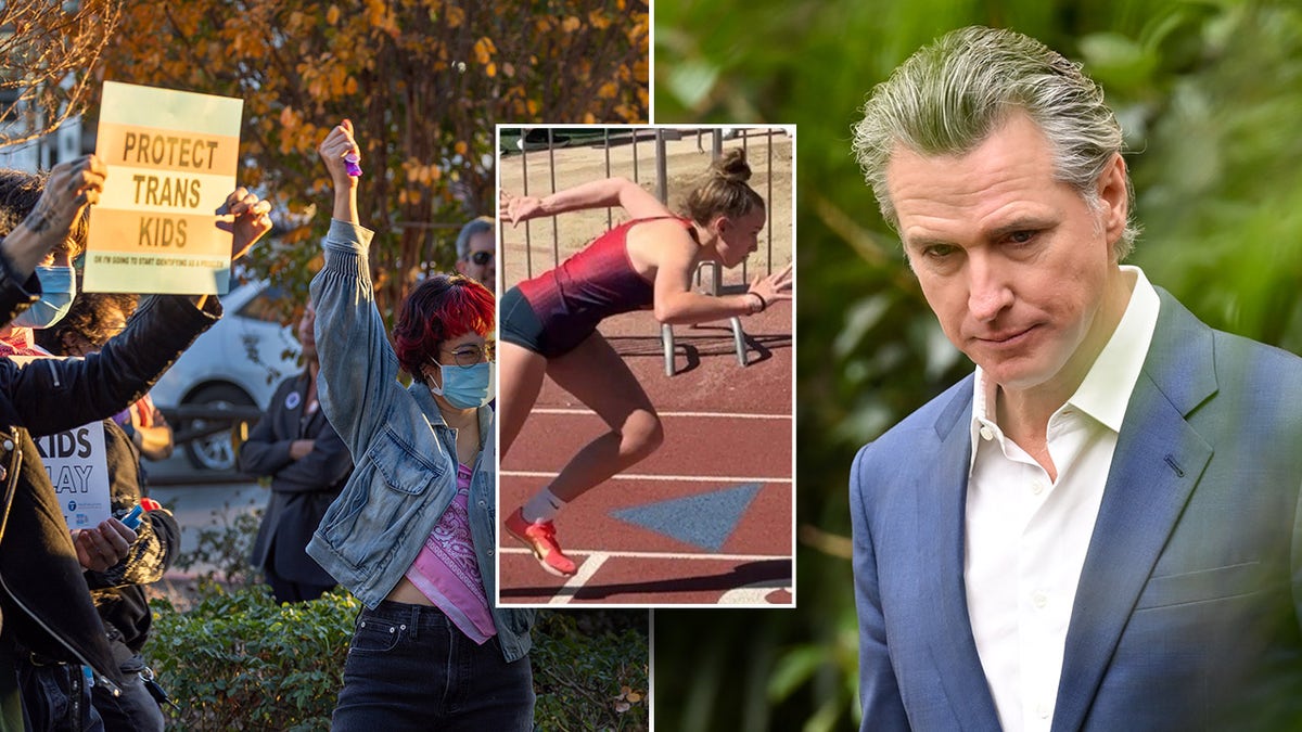 trans atlet, kız sporları, California Interscholastic Federation, CIF, cinsiyet kimliği politikası, spor, atletizm, lise, dini okullar, adalet, Title IX, cinsiyet ataması, spor politikası, Gavin Newsom, California Valisi, kadın atletler, erkek atletler, kızlar atletizm müsabakası, siyasi miting, Kaliforniya Aile Konseyi, Olivia Viola, Redlands Birleşik okul kurulu, spor haberleri, Fox News