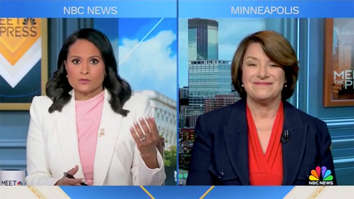 Amy Klobuchar, Joe Biden, Kamala Harris, 2024 Election, Sexism, Racism, Democratic Party, Kristen Welker, Meet the Press, CNN, Scott Jennings, The View, Donald Trump, Political Strategy, Campaigning, Women in Politics, Angela Merkel, Midterm Elections, Election Analysis, Political Commentary.
