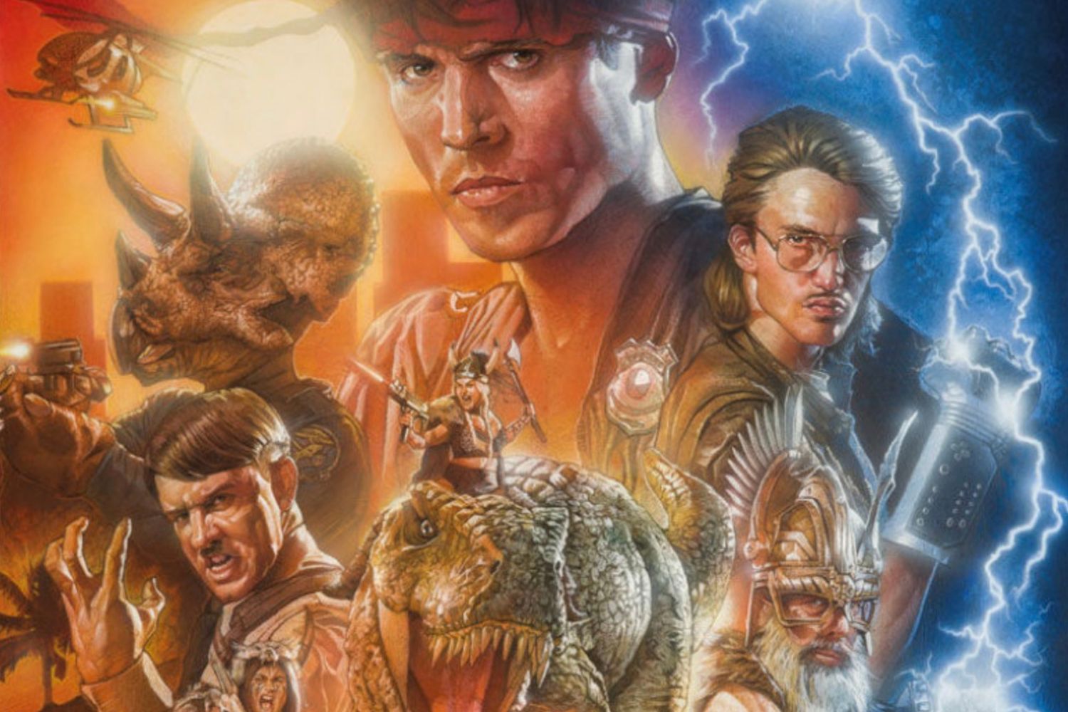 Kung Fury, Kung Fury: The Movie, David Sandberg, Arnold Schwarzenegger, Michael Fassbender, David Hasselhoff, 1980s, action film, sci-fi, time travel, dinosaur, Adolf Hitler, legal battle, VFX, leaked promo, movie delay, Jorma Taccone, Alexandra Shipp, Deadpool, meta
