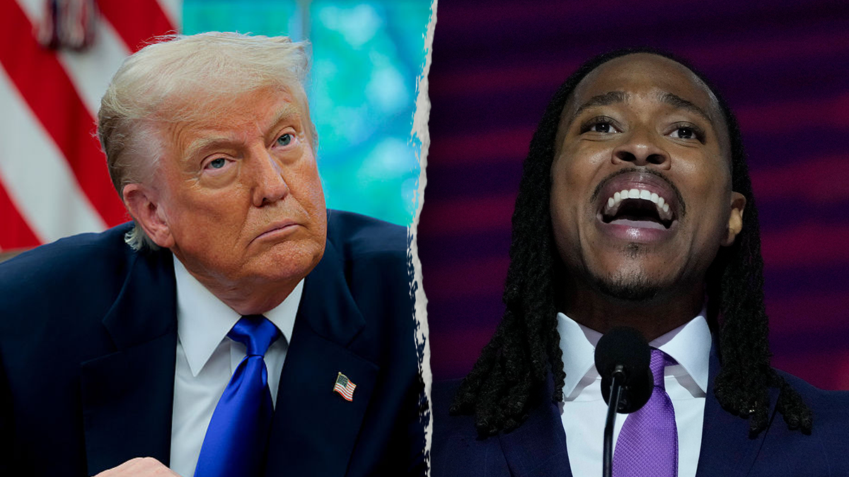 Malcolm Kenyatta, Donald Trump, Brian Fitzpatrick, Demokrat Parti, siyaset, Pennsylvania, seçimler, DNC, söylem, eleştiri, otoriterlik, kitap yakma, DEI, iklim değişikliği, toplumsal cinsiyet ideolojisi, protesto, Ras Baraka, John Fetterman, Timothy DeFoor, Harrison Fields
