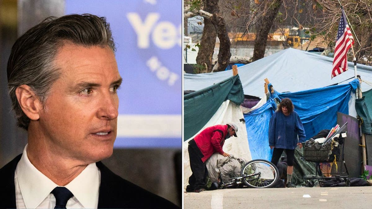 California, Gavin Newsom, homeless crisis, homelessness, encampments, Proposition 1, behavioral health, housing, treatment, mental health, substance abuse, cities, counties, model ordinance, funding, grants, Supreme Court, Grants Pass v. Johnson, cruel and unusual punishment, vagrants, shelters, residential treatment, outpatient treatment, veterans, California Health and Human Services Agency, Department of Housing and Community Development, California Department of Health Care Services, Kim Johnson, Michelle Baass, state law, local policies, Norwalk, Stepheny Price, Fox News Digital
