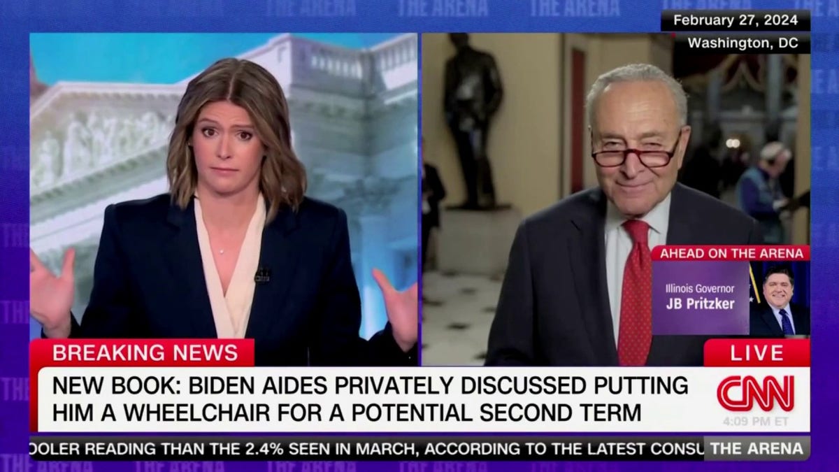 Here are some meta keywords for the article, optimized for potential search terms and relevance, in Turkish:

Chuck Schumer, Joe Biden, mental sağlık, başkanlık seçimi, CNN, Jake Tapper, Alex Thompson, Original Sin, kitap, akıl sağlığı, sağlık durumu, ABD siyaseti, Demokrat Parti, Kasie Hunt, The Arena, mülakat, röportaj, örtbas, gizleme, tartışma, polemik, ABD başkanlık seçimi 2024, sağlık, siyasi haberler, son dakika, Fox News.
